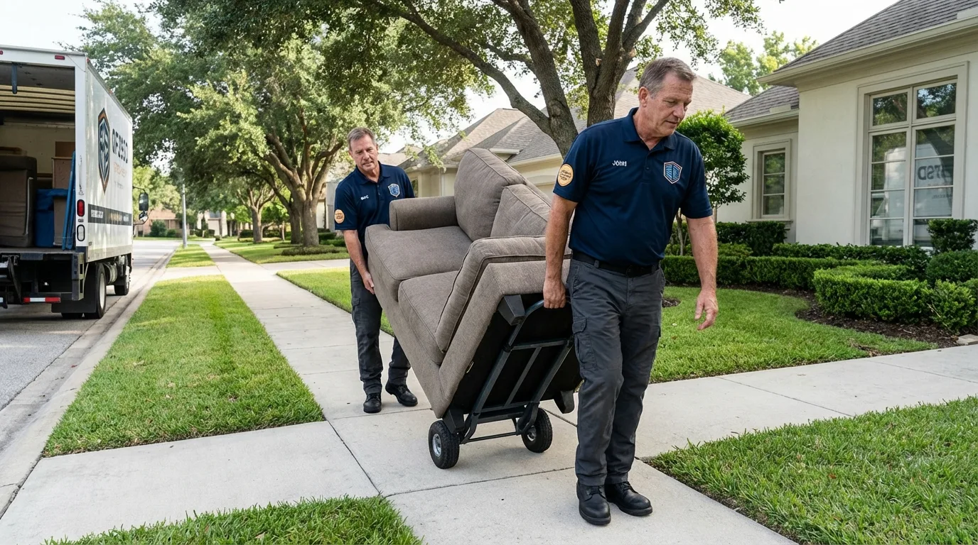 Local residential moving crew loading furniture in Nanty Glo, PA